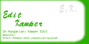 edit kamper business card